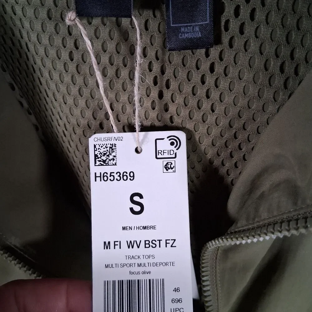 Adidas‎ Wind Braker Olive Green Mens S Track Tops Nwt Hooded